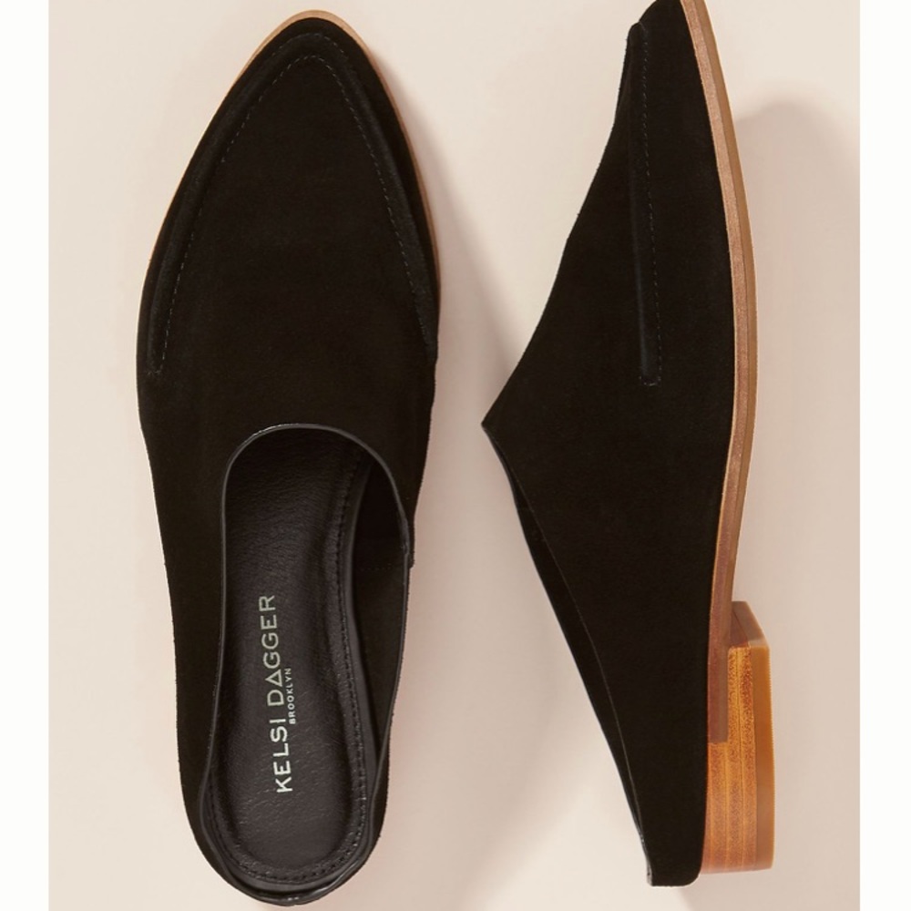 Anthropologie Black Mules